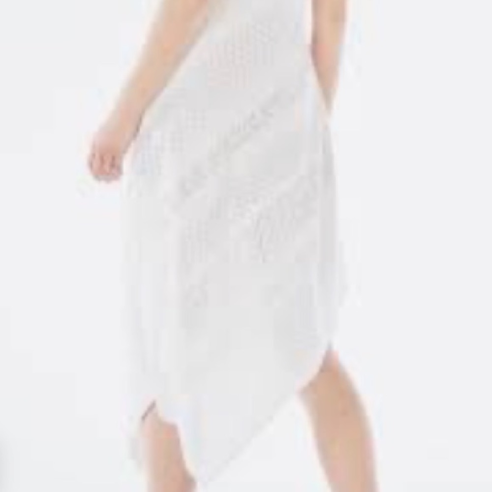 BCBGMAXAZRIA Tracie Asymmetrical Dress White size Large - Picture 4 of 6